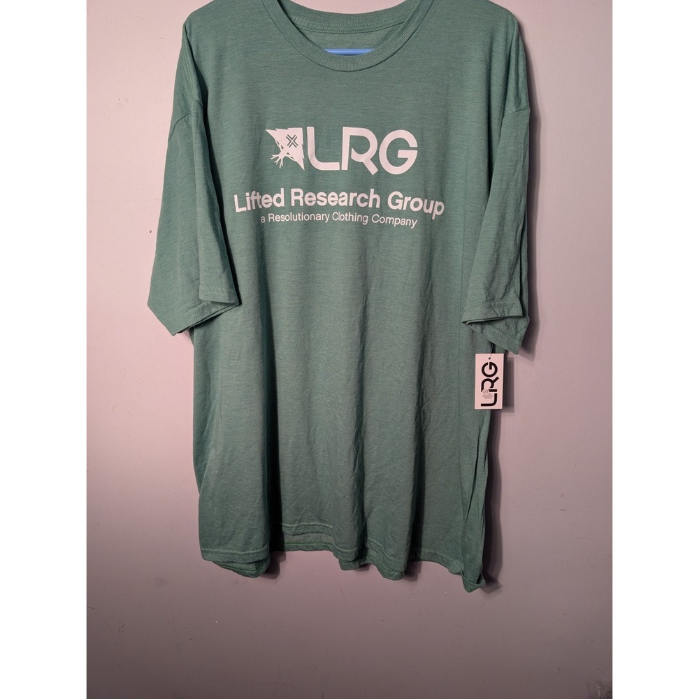LRG Lifted Research Group 3x Green Leaf Graphic T-Shirt Short Sleeve